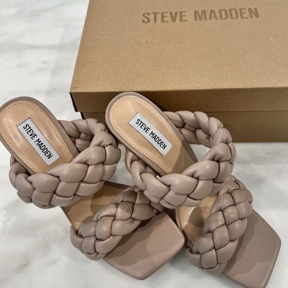 NIB Steve Madden Kenley Braided Slide Sandal in Taupe 9M - Picture 9 of 15